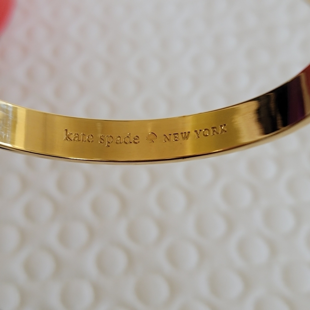 Kate Spade Gold Mom Said So Idiom Bangle Bracelet Classic Timeless Stackable - Picture 5 of 9